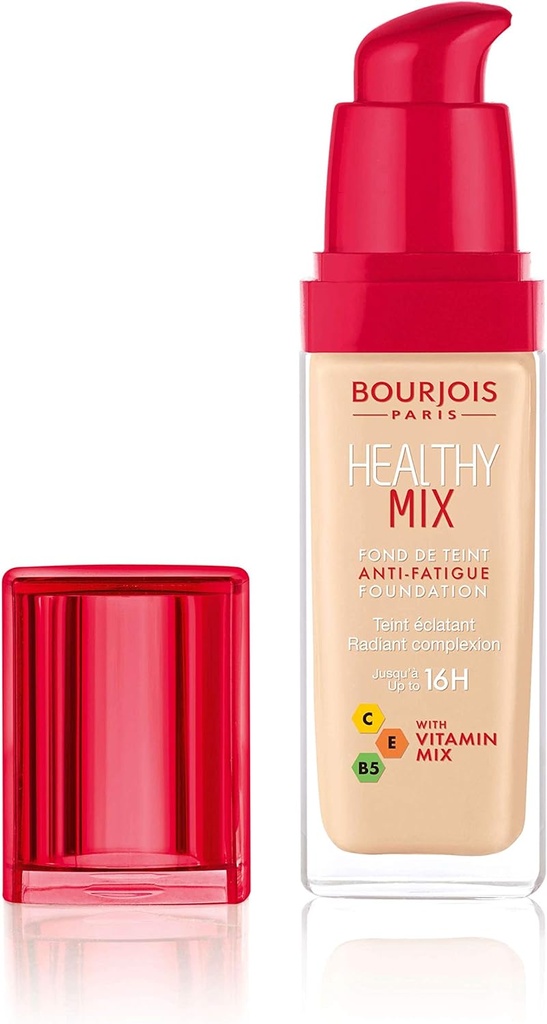 Bourjois Healthy Mix Anti-fatigue Foundation. 50 Rose Ivory, 30 Ml- 1.0 Fl Oz