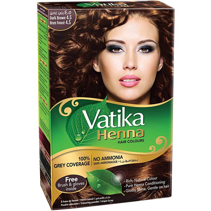 Dabur Vatika Henna Hair Color - Dark Brown 6 X 10 Gm