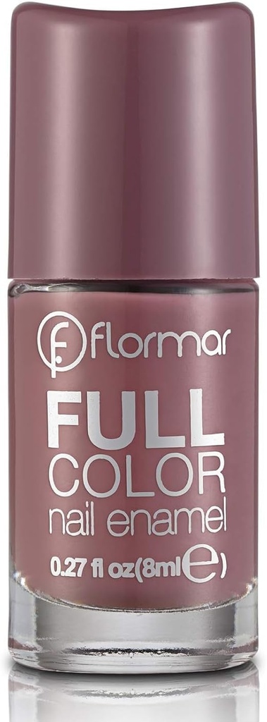 Flormar Full Color Nail Enamel, Fc62 Berry Brown, 8 Ml