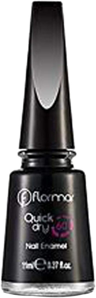 Flormar Quick Dry Nail Polish, Black