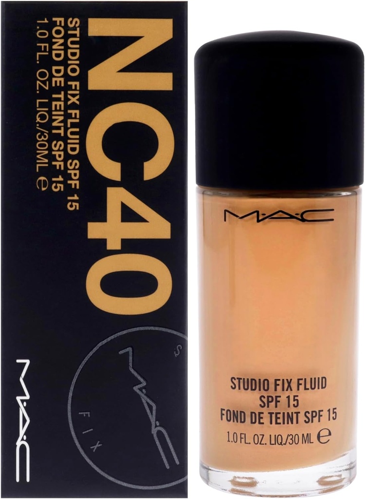 Mac Studio Fix Fluid Spf 15 Face Foundation - Nc40, 1.01 Oz.