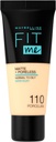 Maybelline Fit Me Fd Matte + Poreless 110 Porcelain Maybellin Found Fit Me Matt And Burles 110