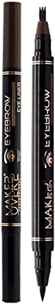 Make Over 22 2-in-1 Eyebrow And Eyeliner Pen (black/chocolate-ey001)