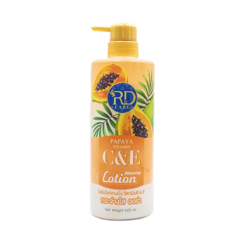 R&d Whitening Body Lotion With Papaya Extract 600 Ml