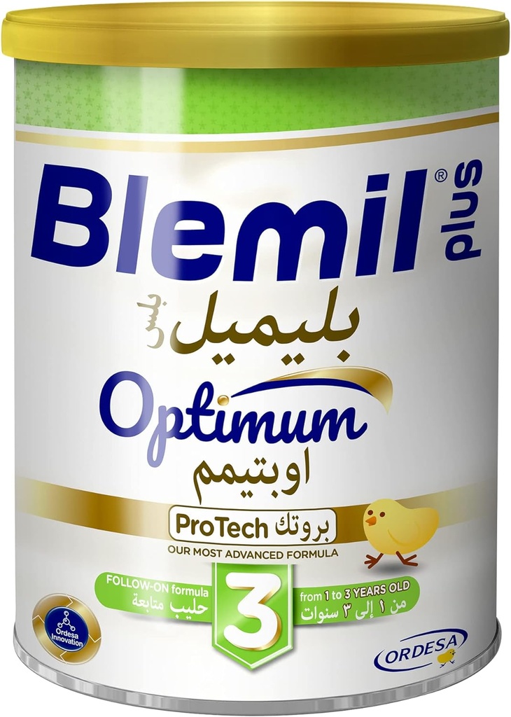 Blemil Plus 3 Optimum Protech Follow-on Formula Cow's Milk Powder For Toddlers From 1 To 3 Years 400 G, White