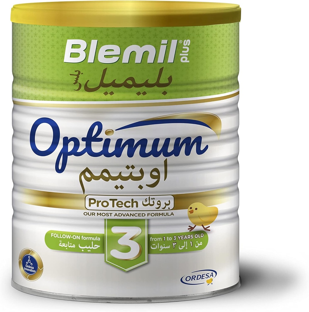 Blemil Plus 3 Optimum Protech Follow-on Formula Cow's Milk Powder For Toddlers From 1 To 3 Years 800 G, White