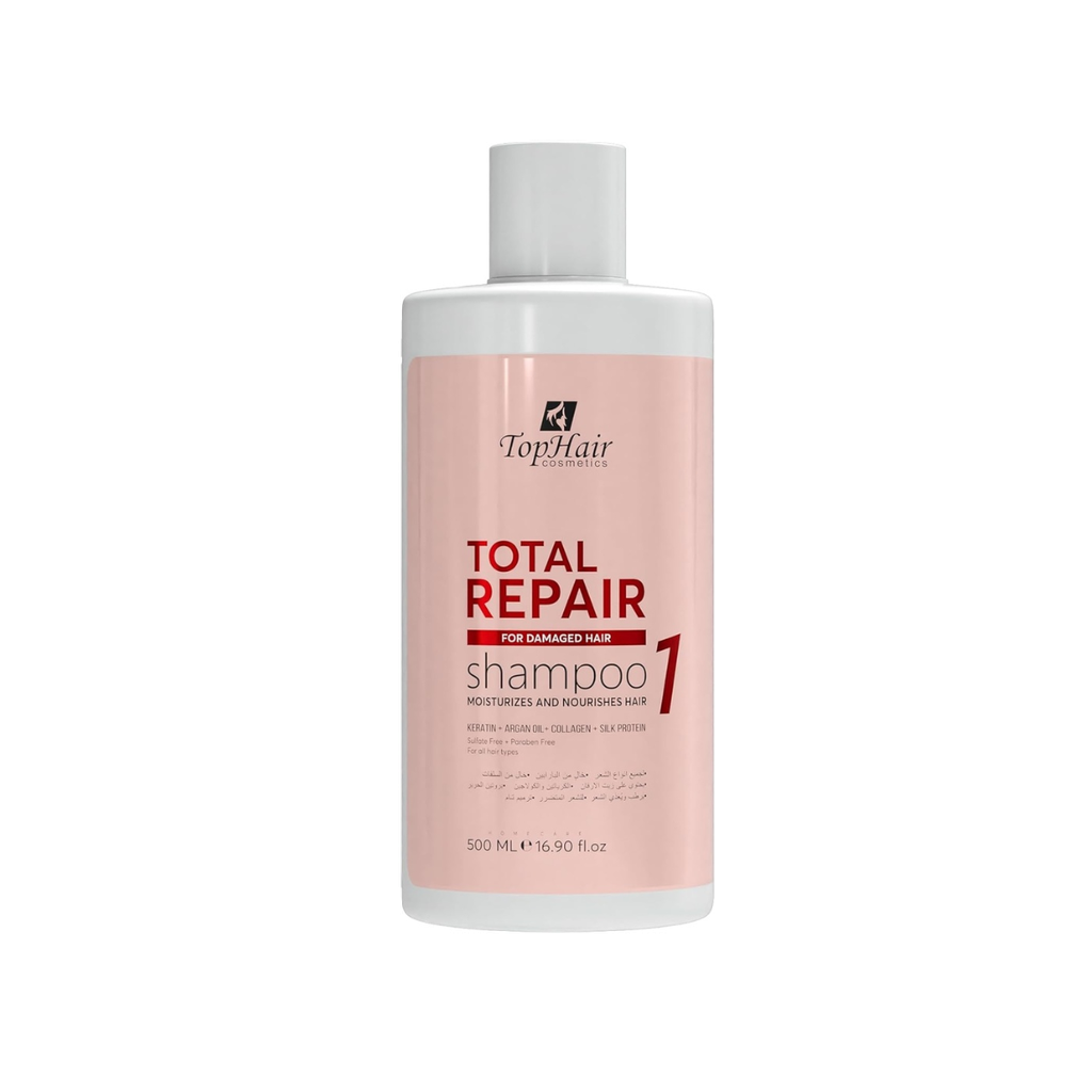 TopHair Total Repair Shampoo,Argan and Collagen ,500ml