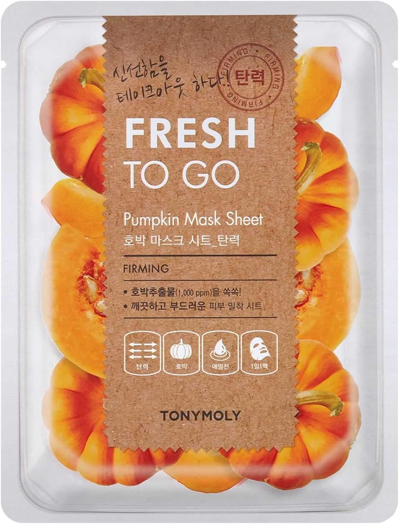 Tonymoly Fresh To Go Pumpkin Mask Sheet, 25g