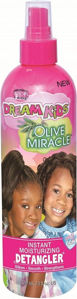 African Pride Dream Kids Olive Miracle Detangler 8 Ounce (235ml) (3 Pack)