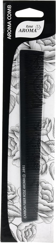 Rose Aroma 2891 Carbon Fiber Anti-static Comb, Black