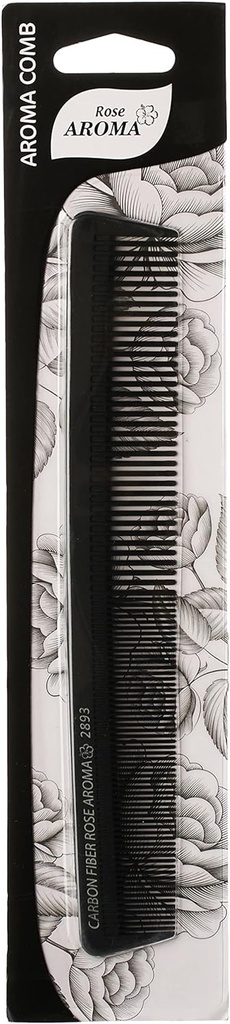 Rose Aroma 2893 Thick Carbon Hair Cutting Comb, Black