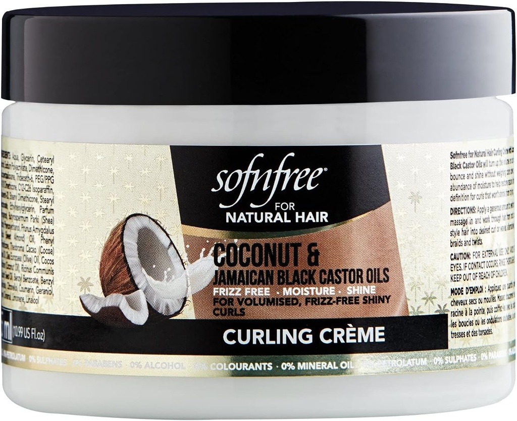 Sofn'free Hair Cream With Black Castor Oil And Coconut 325 Ml