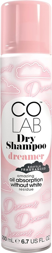 Colab - Dry Shampoo, Dreamer, 200ml, Pack Of 1 - No Fuss, All Hair Types, Fresh Scent