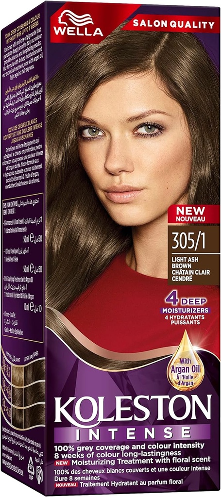 Wella Koleston Intense Hair Color 305/1 Light Ash Brown