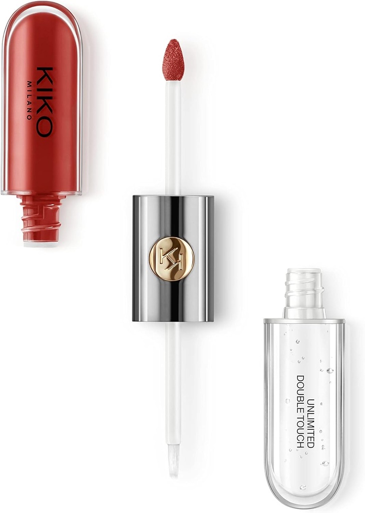 Kiko Milano Unlimited Double Touch Lipstick, 107 Cherry Red, 2x3ml