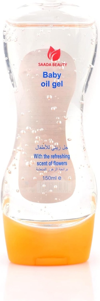 Saada Beauty Baby Oil Gel With Fresh Floral Scent 150 Ml, Orange, 1