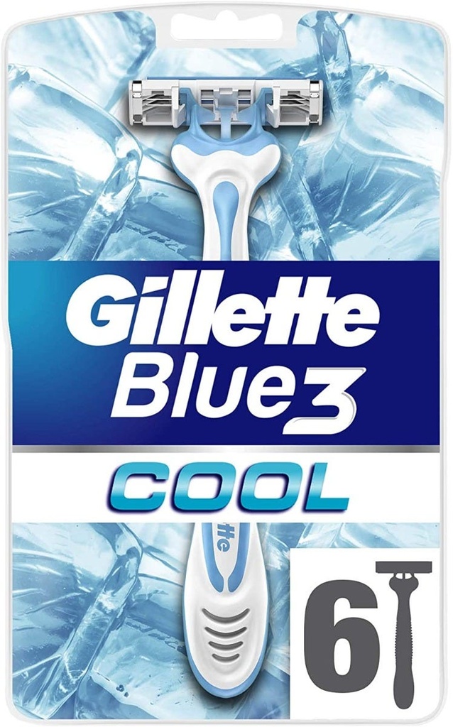 Gillette Blue3 Cool Men's Disposable Razors 6 Count