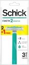 Schick Exacta 2 Precise Shave For Sensitive Skin, 3 Pieces - Pack Of 1