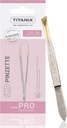 Titania 1066g Stainless Steel Eyebrow Tweezer, Gold