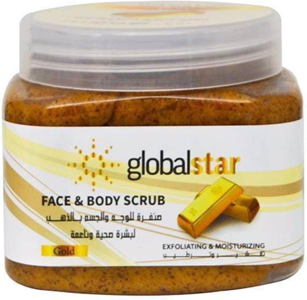 GlobalStar Gold Face And Body Scrub, 500 Ml, Multicolour