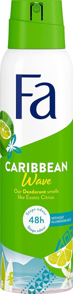 Fa Deodorant 5 Oz. Spray Caribbean Lemon (green)