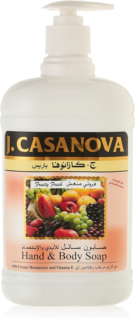J.casanova Fresh Fruity Liquid Hand And Body Soap 500 Ml