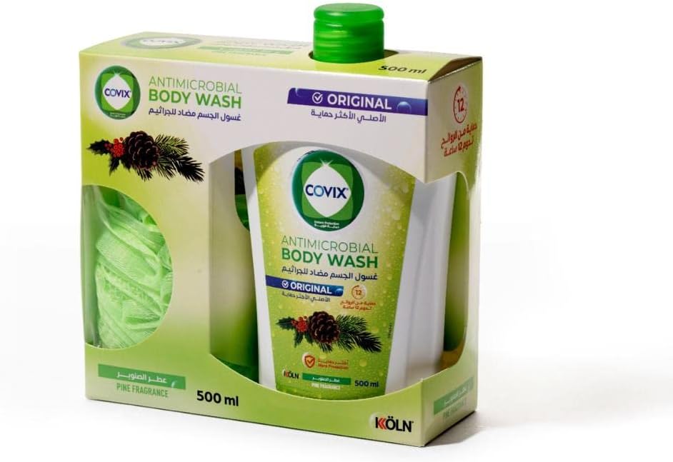 Covix Antimicrobial Bodywash 500ml (original With Shower Loofah)