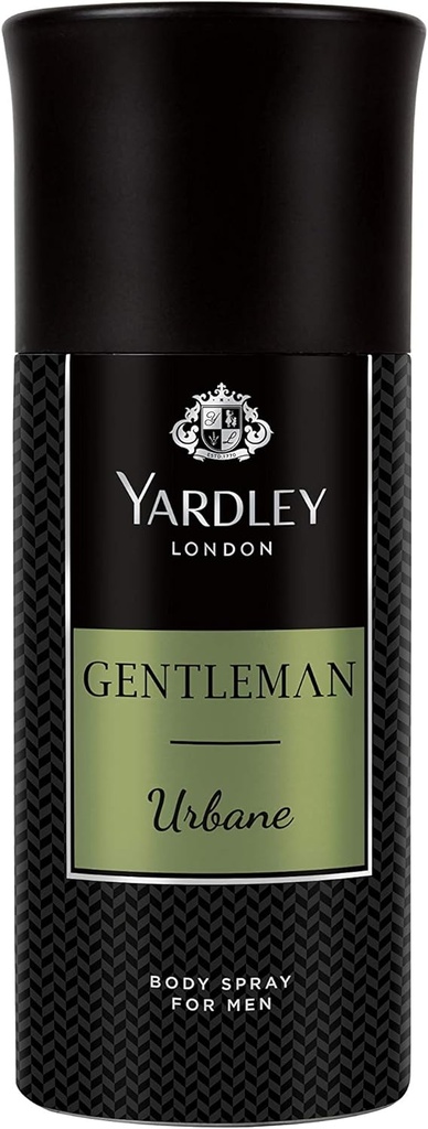 Yardley Gentleman Urbane Body Spray, For Vigorous And Flamboyant Male, Sandalwood, Patchouli And Musk, 150ml