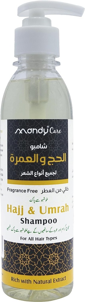 Mandy Care Hajj And Umrah Hair Shampoo fragrance Free  400 Ml