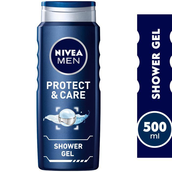 Nivea Men 3in1 Shower Gel Body Wash Protect & Care Aloe Vera Masculine Scent 500ml