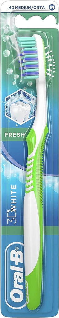 Oral-b 3d White Fresh, Medium Manual Toothbrush, 1 Count