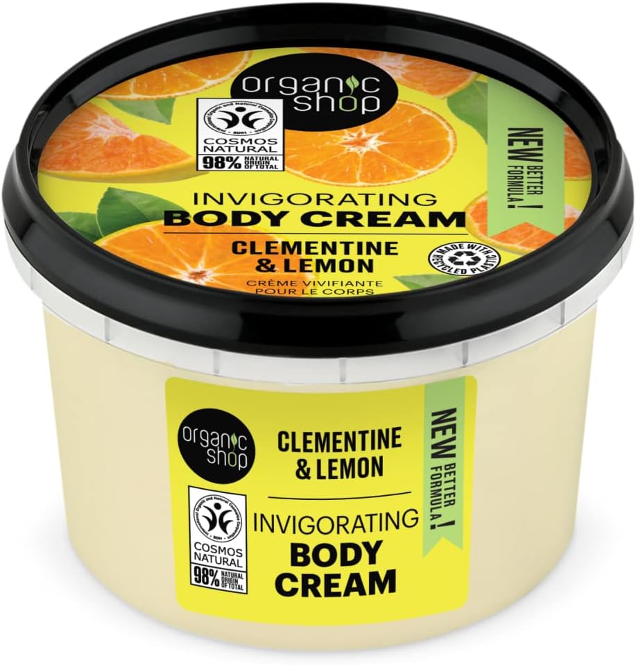 Organic Shop Invigorating Body Cream Clementine And Lemon (250ml)