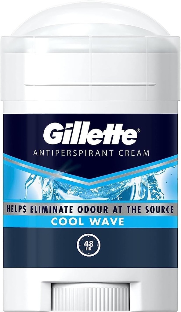 Gillette Gillette Cool Wave Antiperspirant Cream For 48 Hours Odorless Protection, 45 Ml