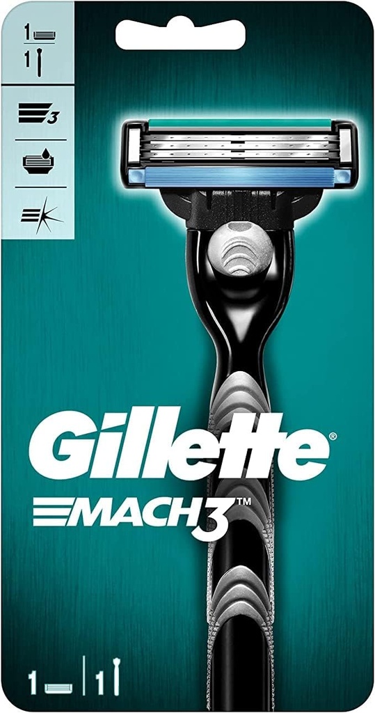 Gillette Mach3 Men's Razor With Microfin Skin Guard 1 Count