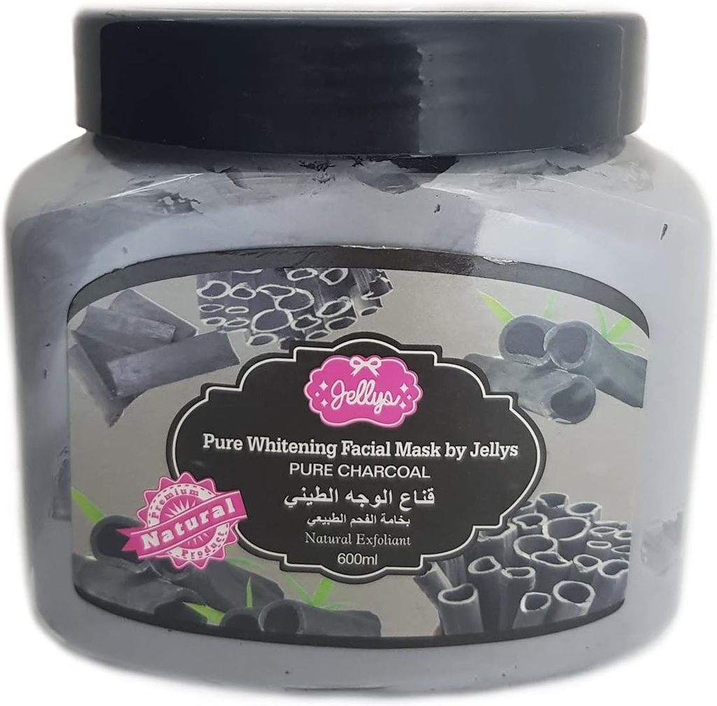 Jellys Pure Charcoal Whitening Facial Mask, 600 Ml
