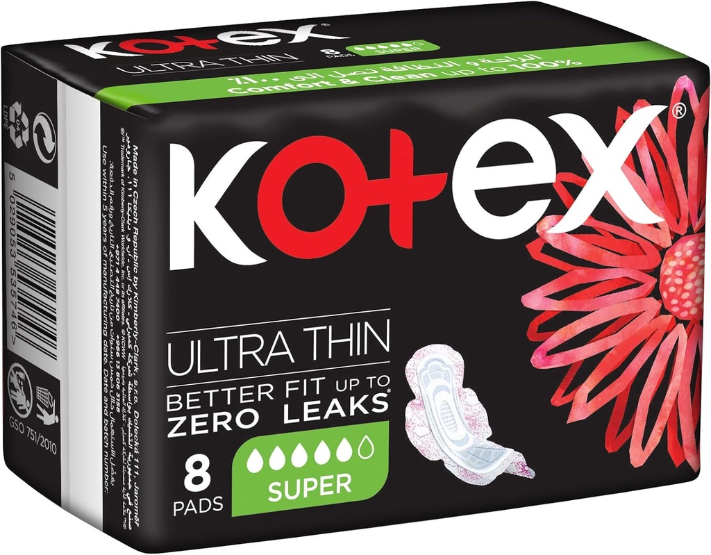 Kotex Ultra Super, 8 Sanitary Pads