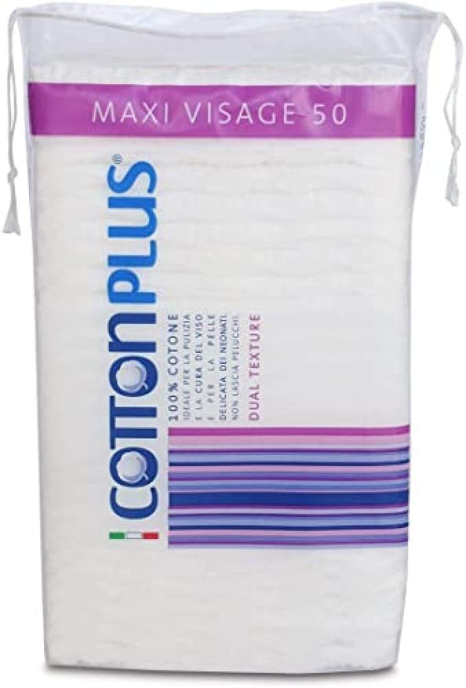 Cotton Plus Maxi Visage Pre-cut Makeup Remover Pads 50-pieces - 59g