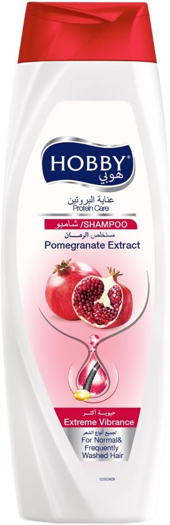 Hobby Protein Care Pomegranate Shampoo | Extreme Vibrance | For Normal & Frequently Washed Hair - 600 Ml