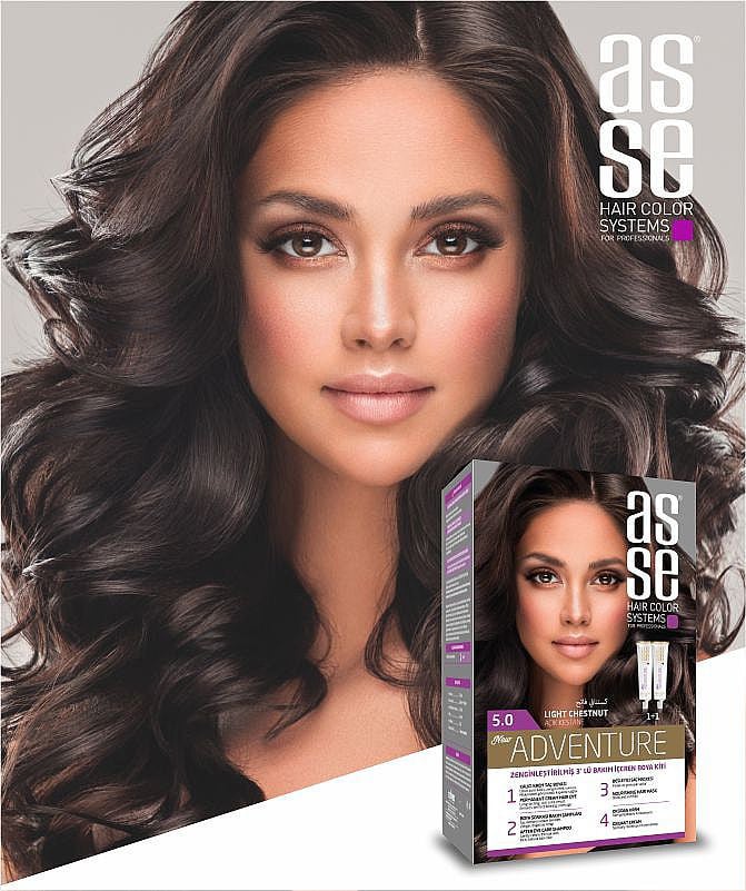 Light Chestnut Hair Color Kit 5.0 2 Tubes Hair Dye Cream • 1 Oxidant Cream • 1 Hair Care Cream • 1 Hair Care Shampoo • 1 Pair Of Gloves