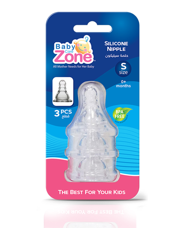Baby Zone silicone nipple, 12+, extra large size, 3 pieces