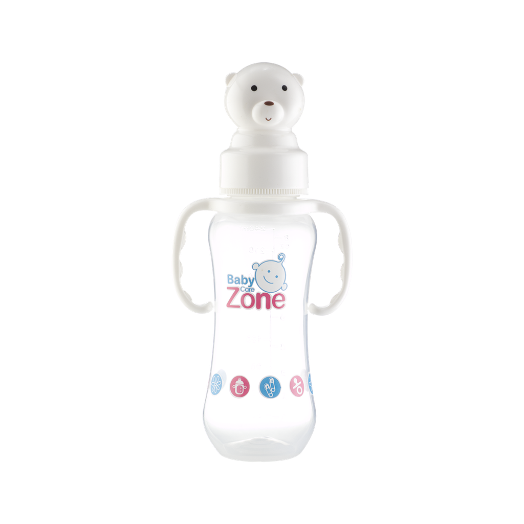 Baby Zone plastic feeding bottle with bear cover 240 ml 8515