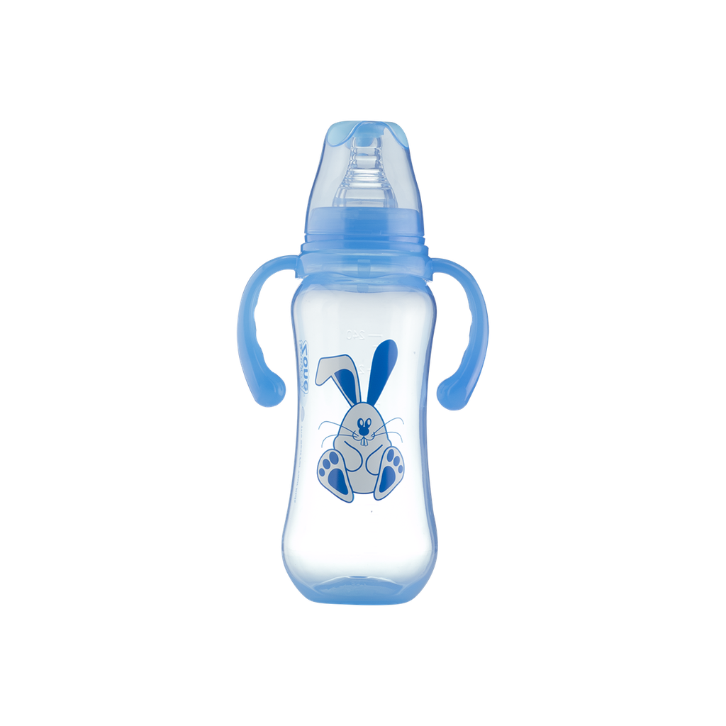 Baby Zone plastic bottle with colored handles 250 ml 8536