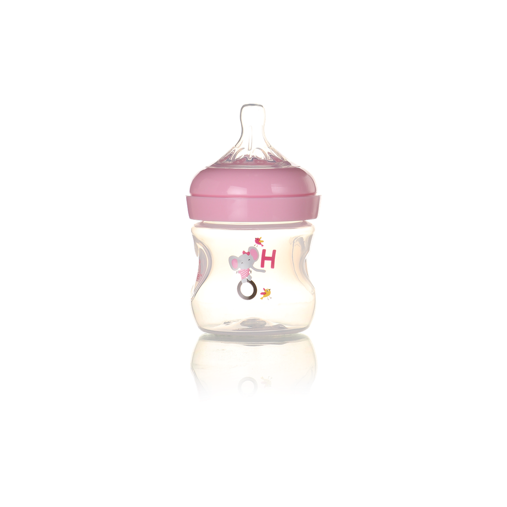 Baby Zone plastic feeding bottle with anti-drip nipple 120 ml
