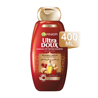 Garnier Ultra Doux Hammam Zeit Infused Shampoo With Healing Castor & Almond Oils 400ml