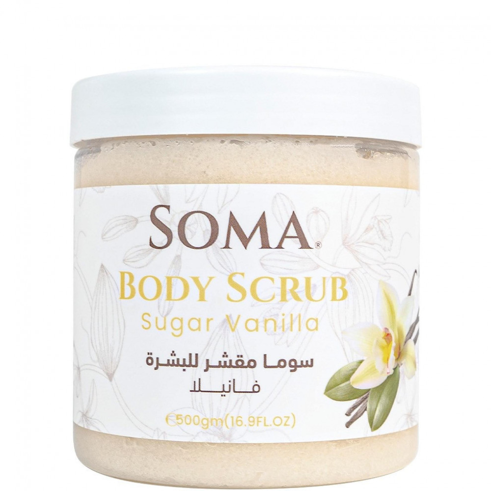 Soma sugar scrub for the body, vanilla scent, 500 g