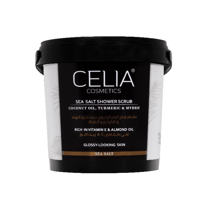 Celia Sea Salt Shower Scrub With Coconut Oil, Turmeric & Myrrh - 750 Gm