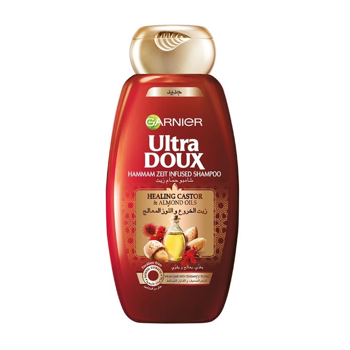 Garnier Ultra Doux Castor & Almond Oils Strengthening Shampoo 600 ml