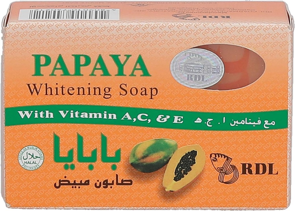 Rdl Papaya Whitening Soap With Vitamin A,c And E, 135 Gm