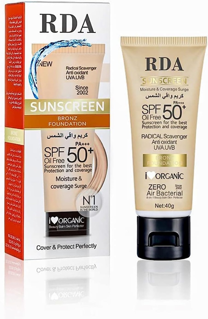 Tanning Foundation Spf 50 Sunscreen Pa +++ Anti Aging Oil Control Moisturizer Spf 50 Face Skin Care 40g