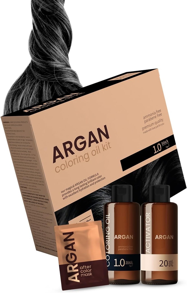 Argan Coloring Oil Kit Black 1.0 - 75ml